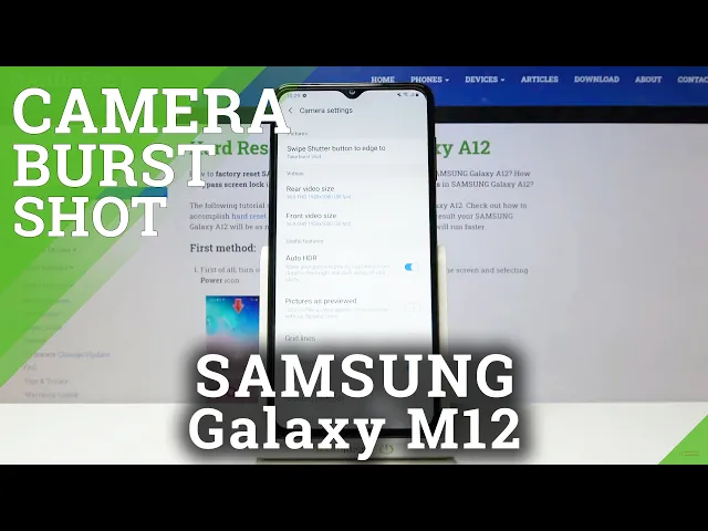 Video thumbnail for Samsung Galaxy M12 - How to Take Burst Shot