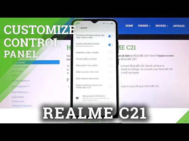 Video thumbnail for How to Customize Notification Panel in Realme C21 – Find Shortcuts Settings