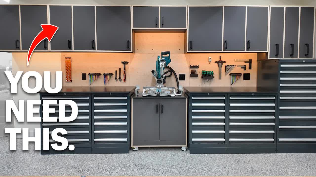 Video thumbnail for shop nation: ultimate workshop upgrade: cabinet building, organization tips & 3d printing projects