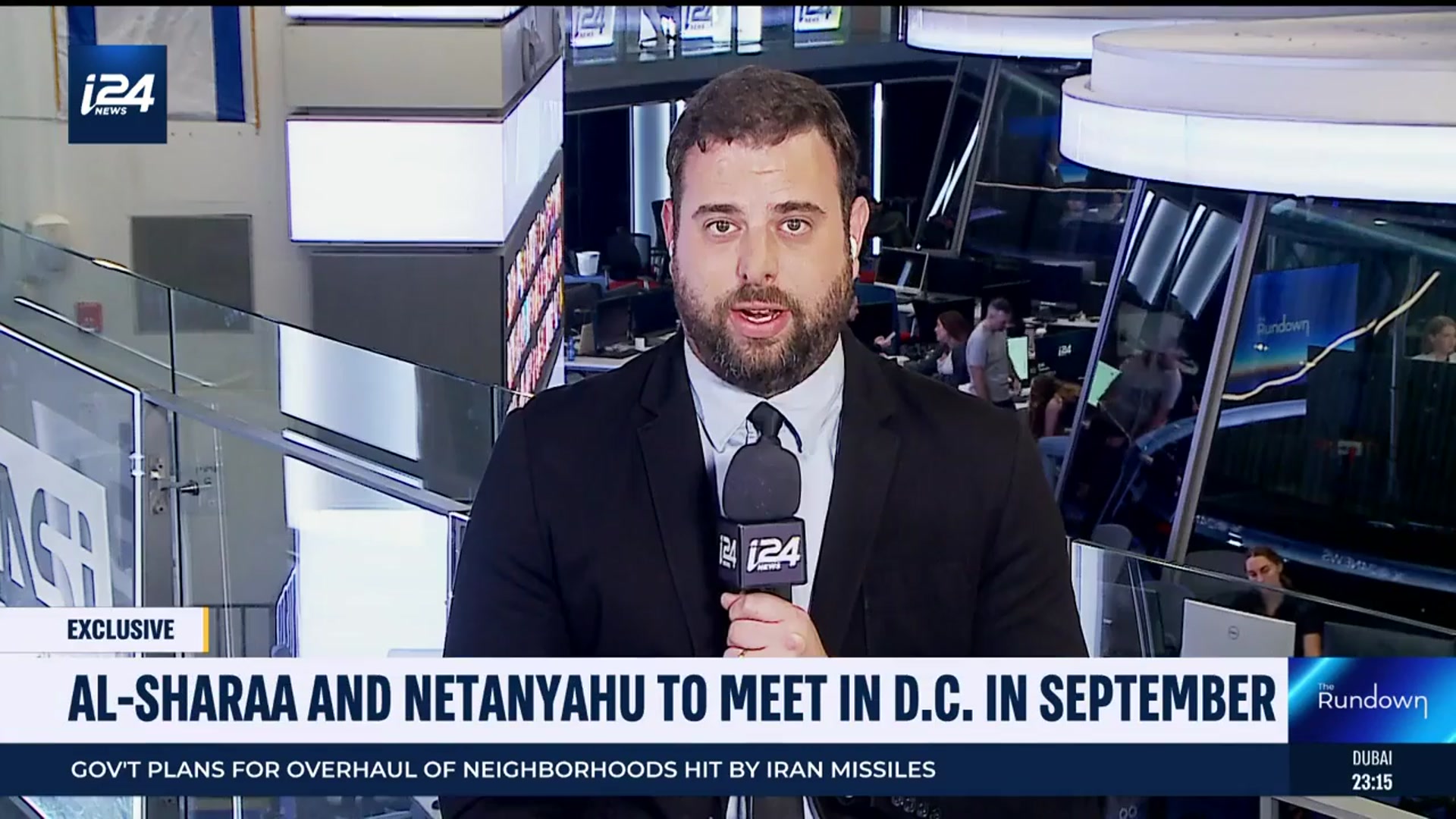 'Video thumbnail for Al-Sharaa and Netanyahu to meet in D.C. in September'