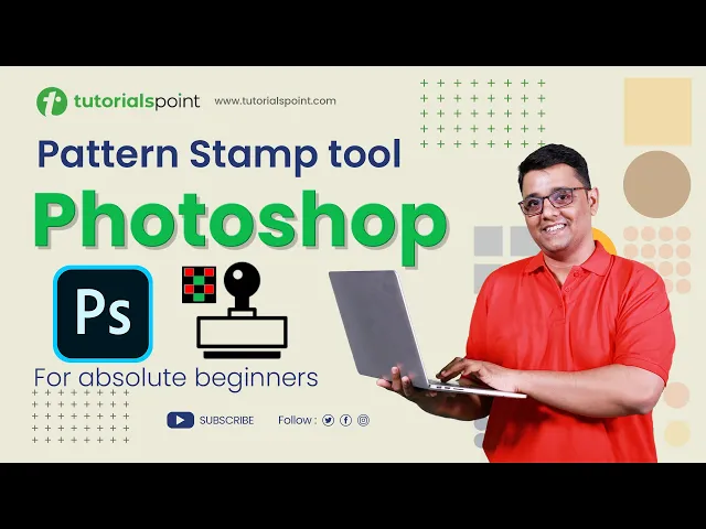 'Video thumbnail for How to use PATTERN STAMP Tool? | Photoshop for Beginners | Tutorialspoint'
