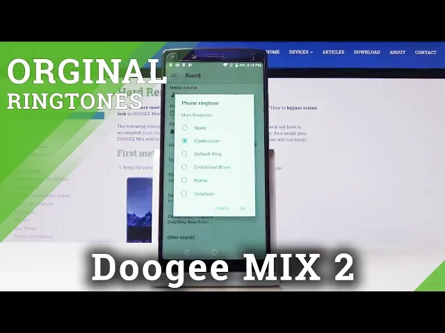 Video thumbnail for How to Change Ringtone in Doogee MIX 2 - All Available Ringtones