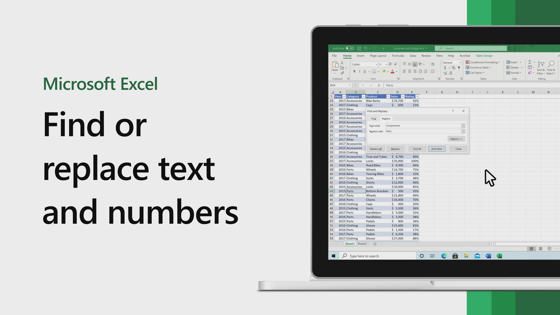 Video thumbnail for Find or replace text and numbers in microsoft excel