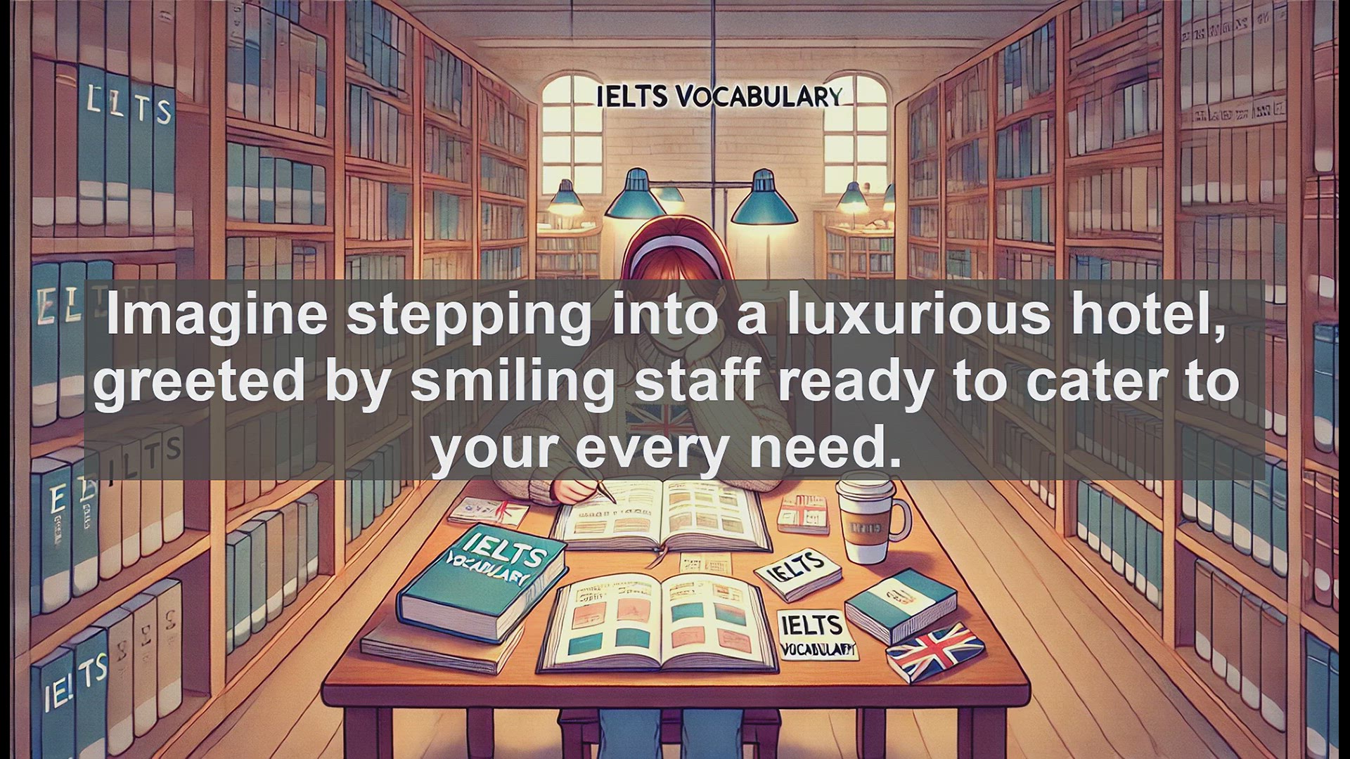 'Video thumbnail for 5000 Must Know IELTS 8.0 Vocabulary - Hospitality: A Key Word for IELTS Success'