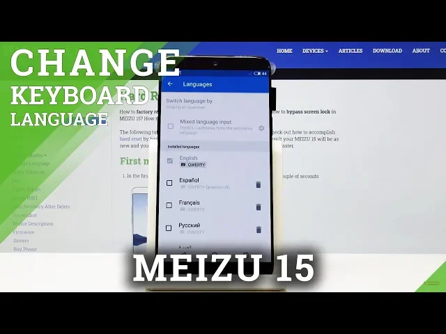 Video thumbnail for How to Change Keyboard Language in Meizu 15 - Keyboard Settings / Language List