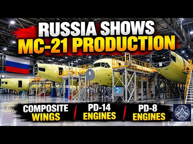 Video thumbnail for Russia Releases Production Footage of MC-21, Composite Wings, PD-14 and PD-8