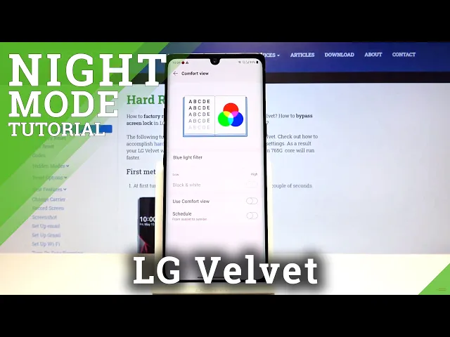 Video thumbnail for How to Enable Eye Comfort Mode in LG Velvet – Comfort View