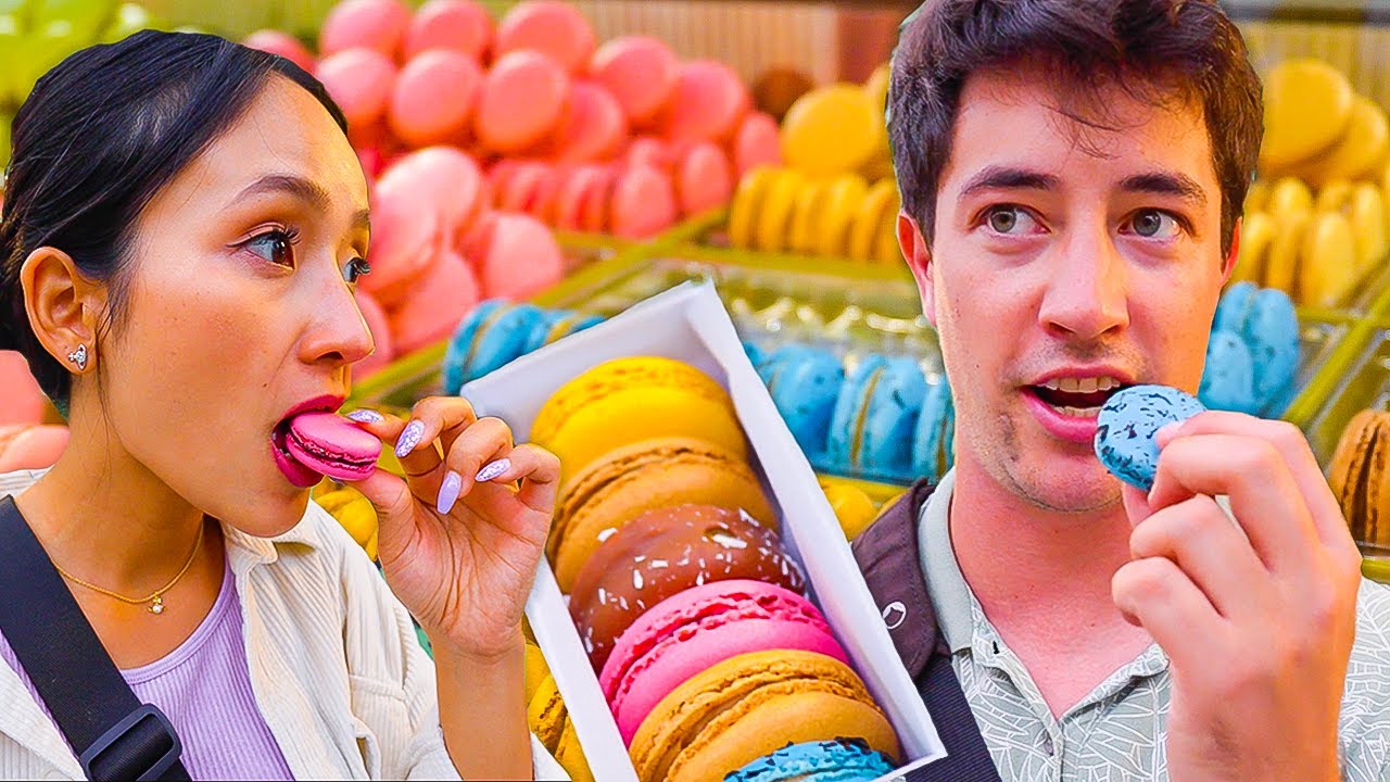 Video thumbnail for 24 Hours of STREET FOODS in Paris, France Crêpes, Macaron, Jambon-Beurre & More!