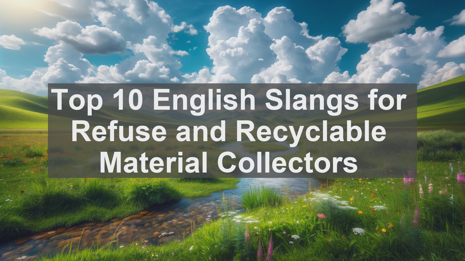 'Video thumbnail for Top 10 English Slangs for Refuse and Recyclable Material Collectors'