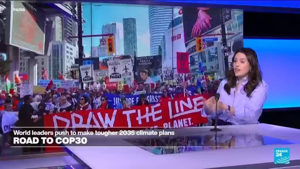 'Video thumbnail for World leaders push to make tougher 2035 climate plans ahead of COP30'