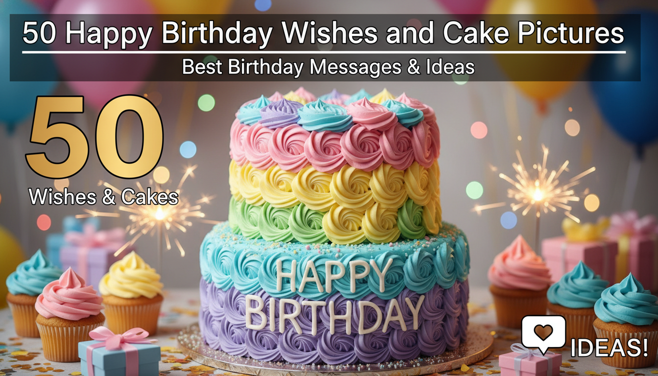 Video thumbnail for 50 Happy Birthday Wishes and Cake Pictures | Best Birthday Messages & Ideas