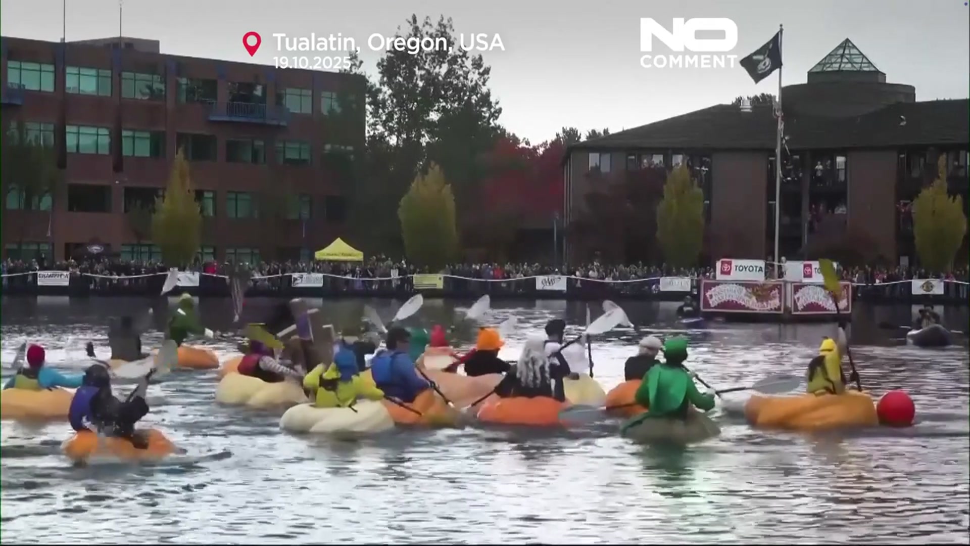 'Video thumbnail for Giant pumpkin regatta makes a splash in Oregon'