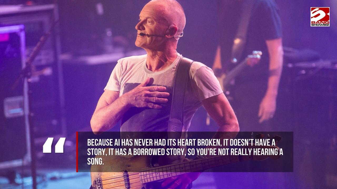 Video thumbnail for Music legend Sting insists he does not view AI as ‘competition’.
