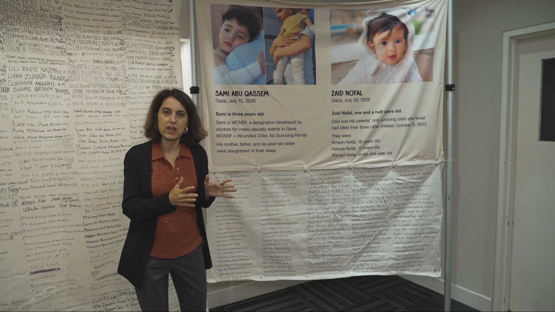 Video thumbnail for Gaza memorial in New York honours Palestinian children killed in Israel’s war