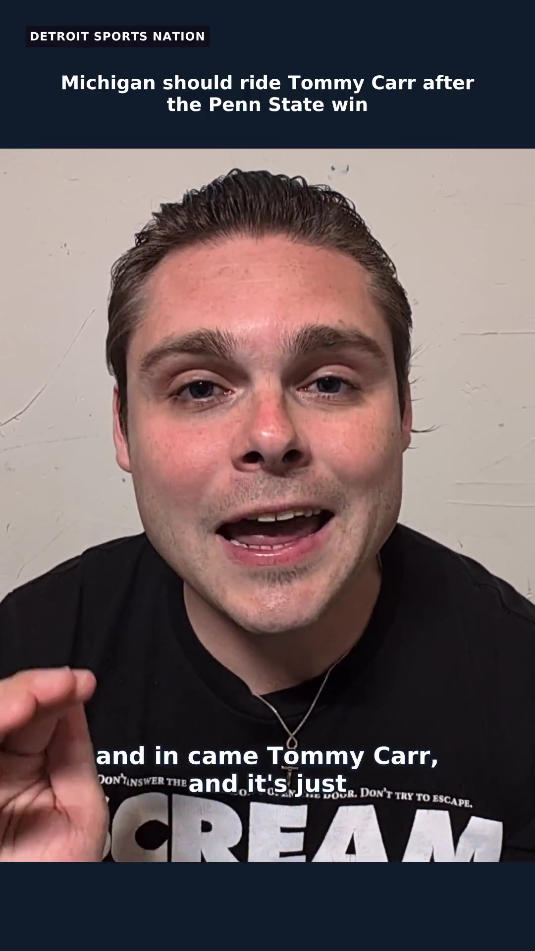 Video thumbnail for Michigan should ride Tommy Carr after the Penn State win
