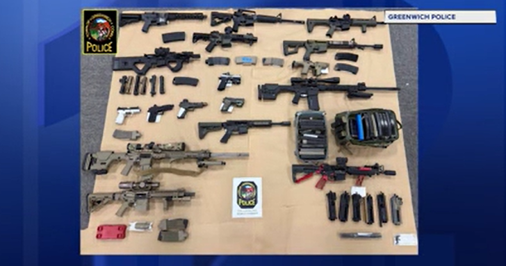 Video thumbnail for Greenwich man charged after police seize ghost guns, assault weapons