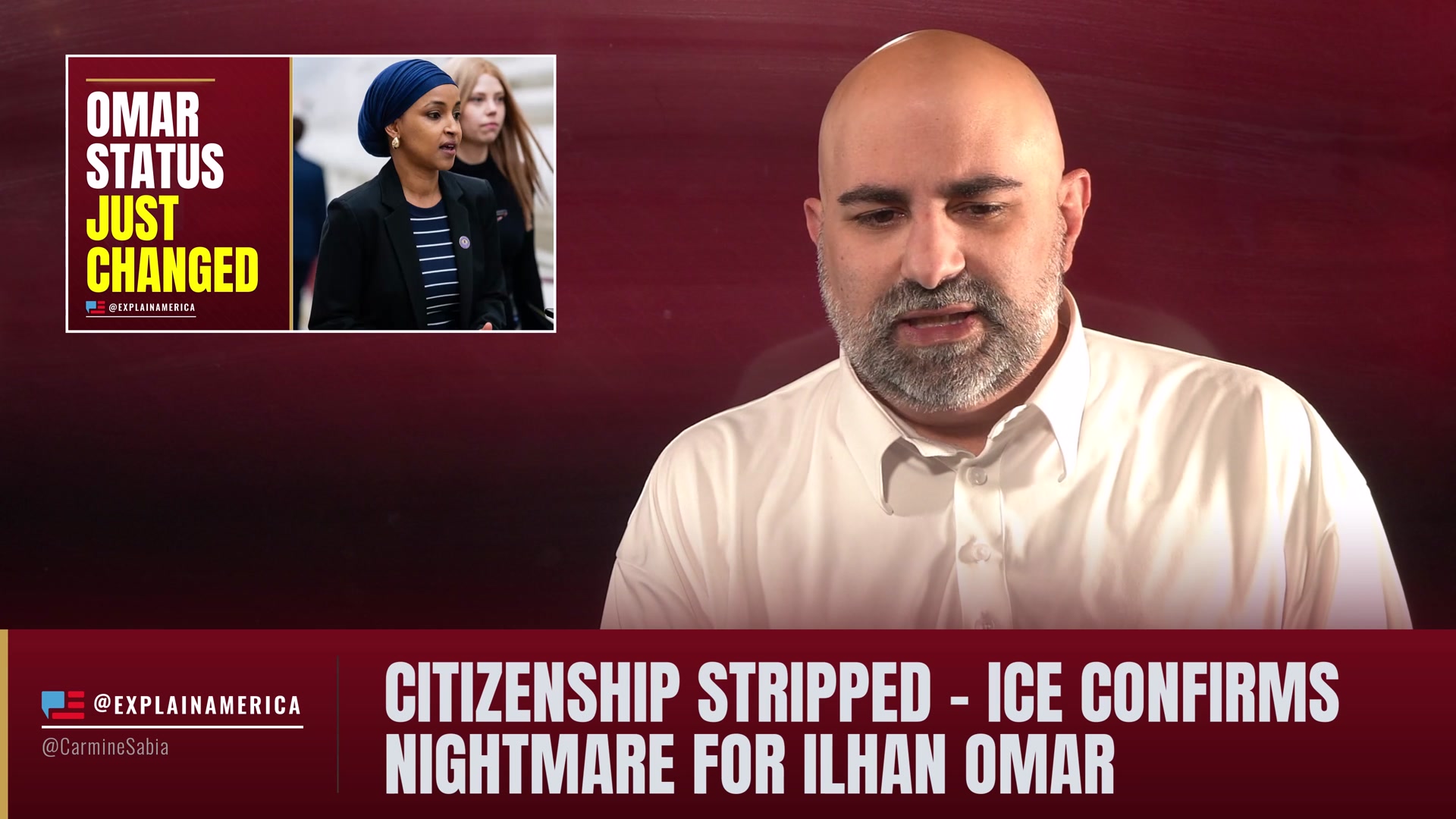 Video thumbnail for CITIZENSHIP STRIPPED - ICE Confirms Nightmare For Ilhan Omar