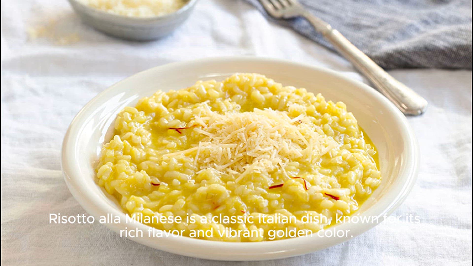 'Video thumbnail for Risotto milanese recipe'