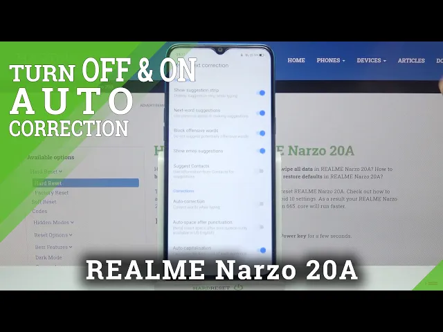 Video thumbnail for Activate Auto-Correction - REALME Narzo 20A & Keyboard Settings