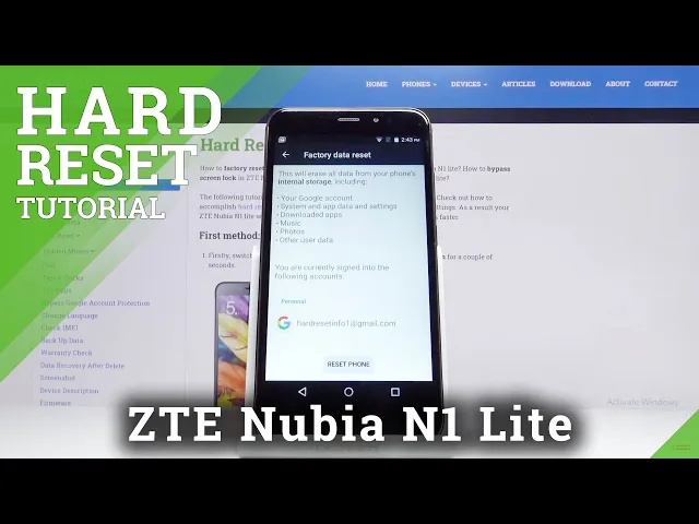 Video thumbnail for How to Factory Reset ZTE Nubia N1 Lite – Delete All Personal Data