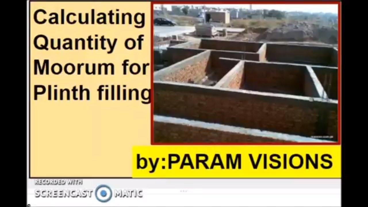 'Video thumbnail for Calculating quantity of moorum for plinth filling/Plinth filling calculation'