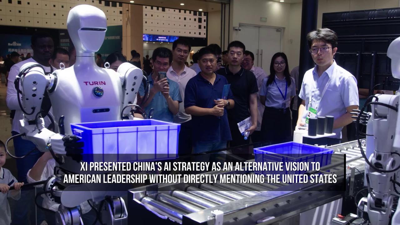 Video thumbnail for Xi Promotes China as Leader of New Global AI Order.