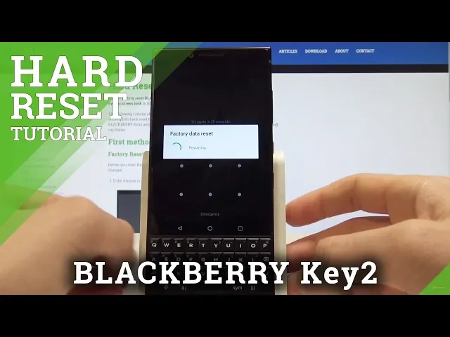 Video thumbnail for How to Hard Reset BLACKBERRY Key2 - Bypass Screen Lock / Wipe Data
