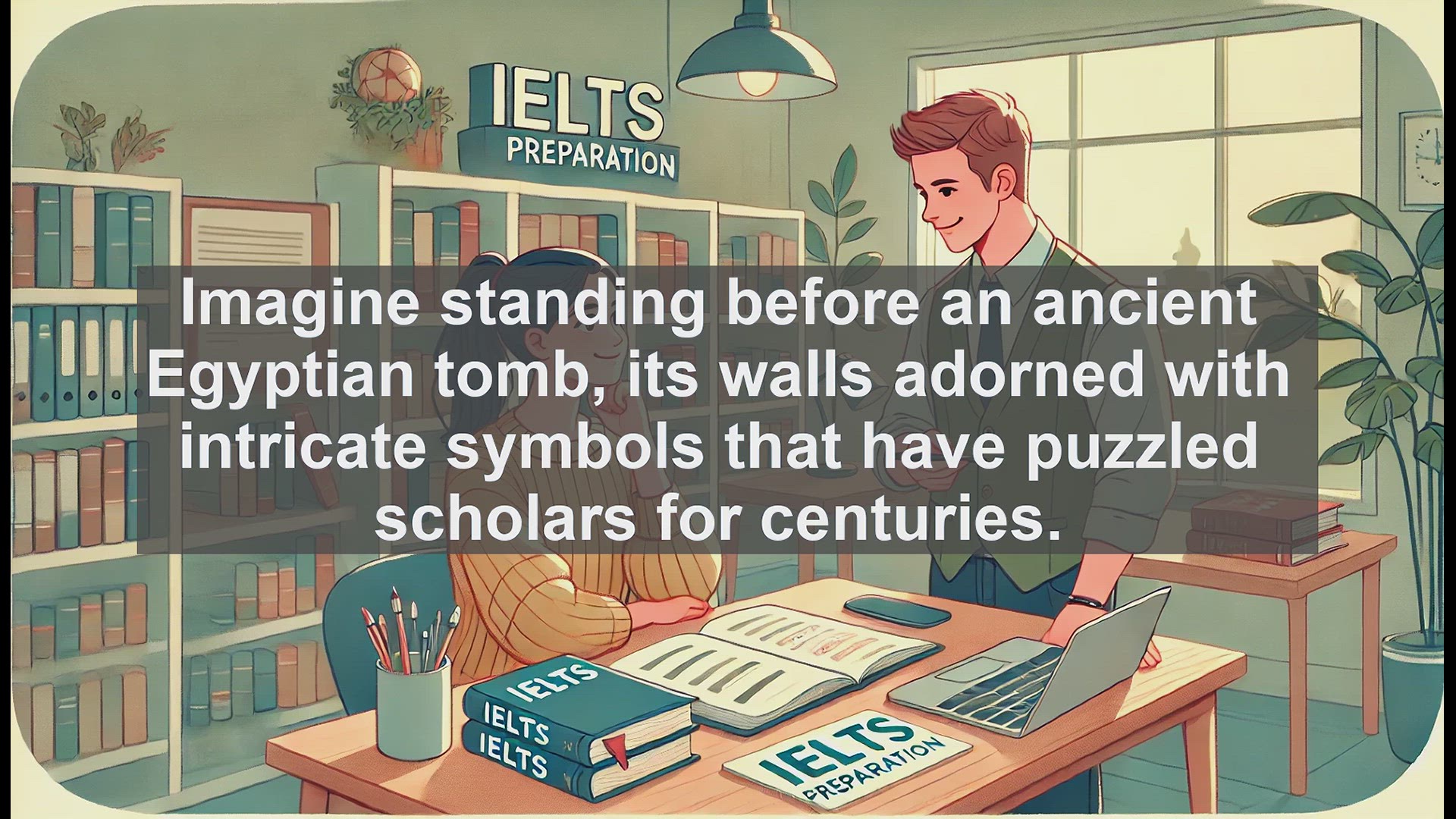 'Video thumbnail for 2000 Must Know IELTS 9.0 Vocabulary - Hieroglyphics: Decoding Ancient Egyptian Writing'