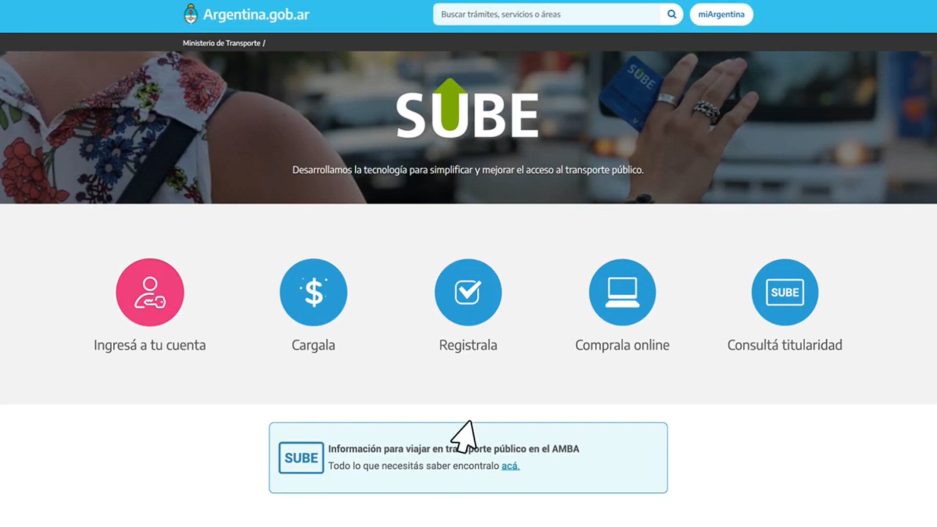 Video thumbnail for Registrá tu SUBE 2024