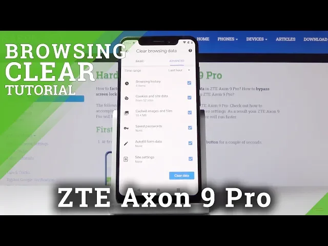 Video thumbnail for How to Clear Browsing Data in ZTE Axon 9 Pro – Delete History & Cookies