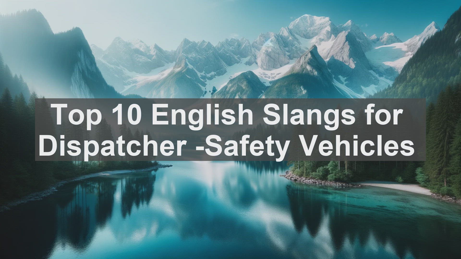'Video thumbnail for Top 10 English Slangs for Dispatcher Safety Vehicles'