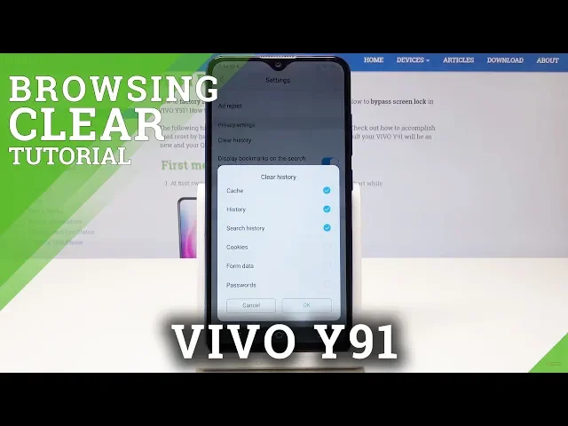 Video thumbnail for How to Reset Browser Data in VIVO Y91 - Delete History & Cookies