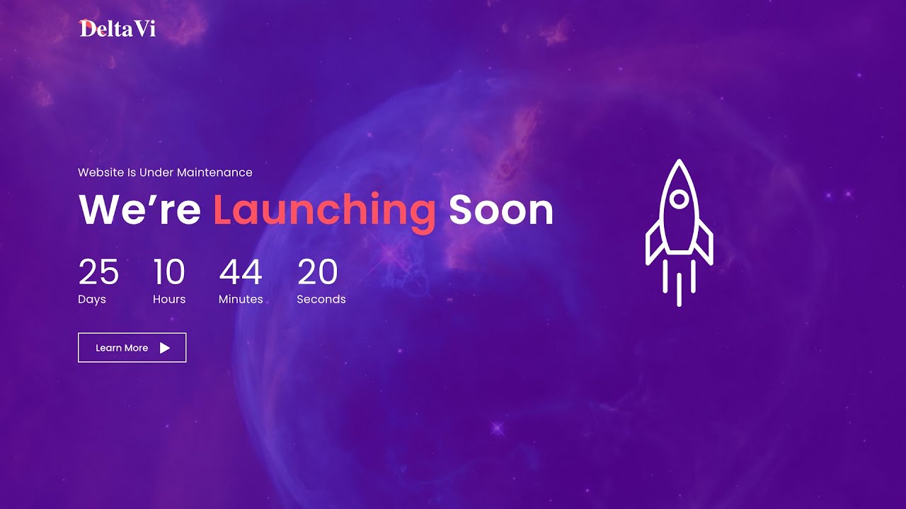 'Video thumbnail for How To Make A Website Coming Soon Page Using HTML CSS & JavaScript with Time Date Countdown'