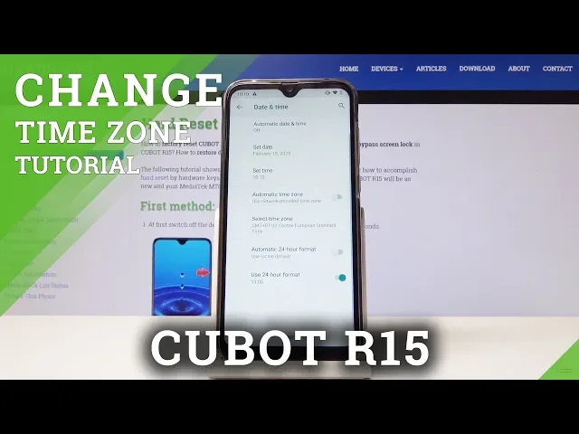 Video thumbnail for How to Change Date in CUBOT R15 - Time Settings