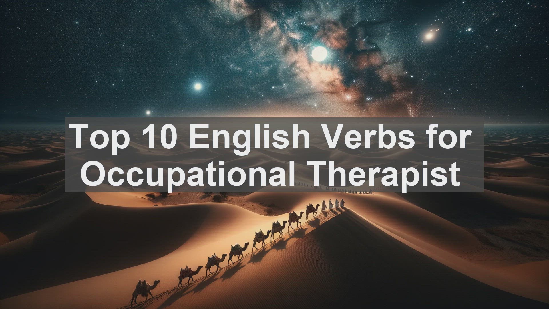 'Video thumbnail for Top 10 English Verbs for Occupational Therapist'