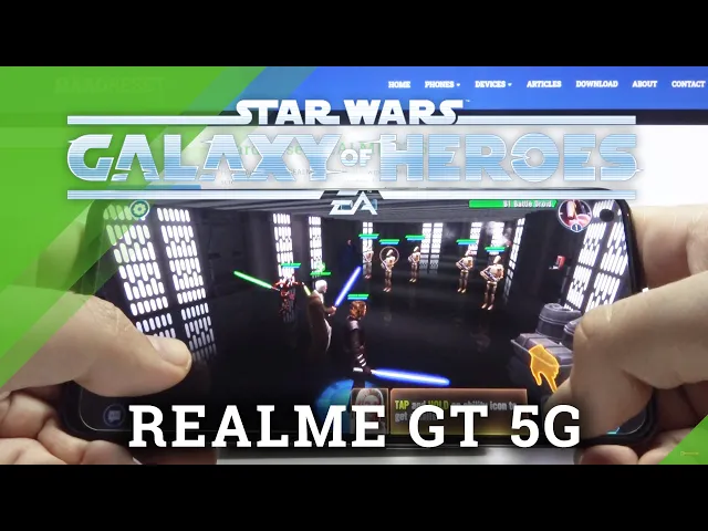 Video thumbnail for Star Wars Galaxy of Heroes gameplay on REALME GT 5G - Device Test