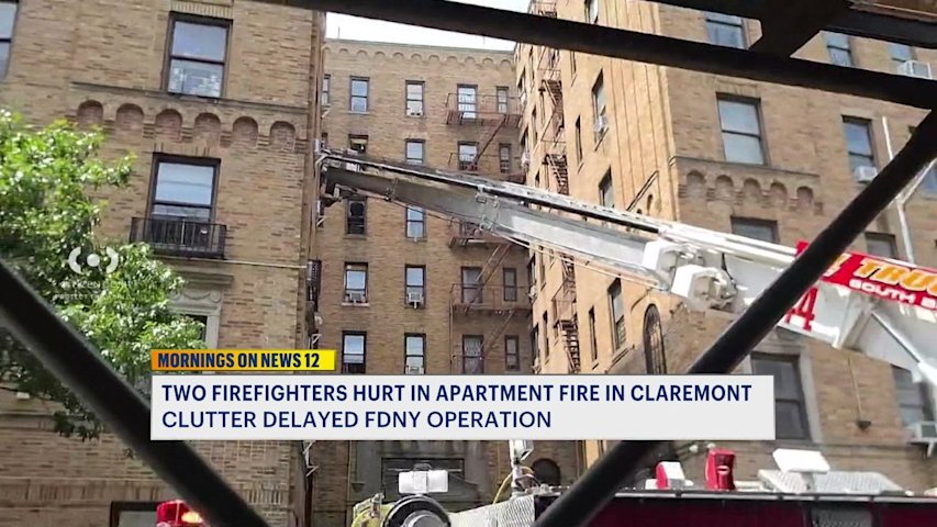 Video thumbnail for Two firefighters hurt in apartment fire in Claremont 