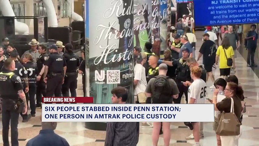 Video thumbnail for 6 stabbed inside Penn Station hours before NBA Finals crowd expected at MSG