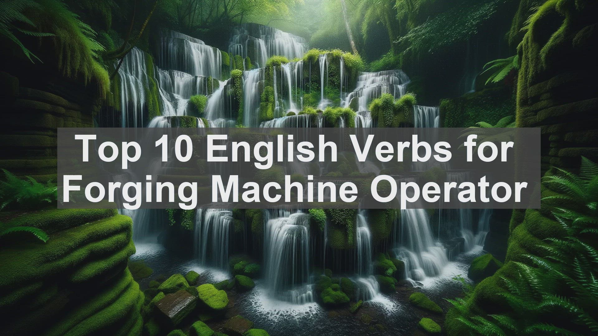 'Video thumbnail for Top 10 English Verbs for Forging Machine Operator'