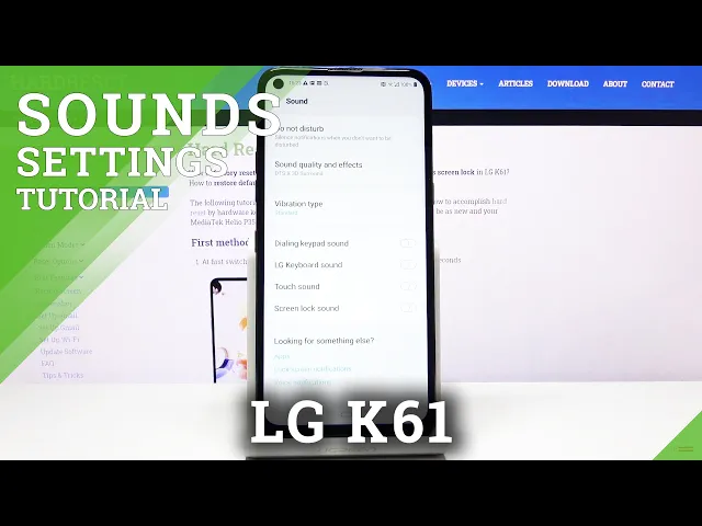 Video thumbnail for How to Disable/Enable Touch Sounds in LG K61 - Activate Beeping Tones