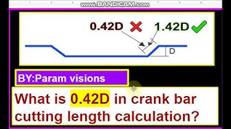 'Video thumbnail for What is 0.42D in the cutting length calculation of crank bars?'