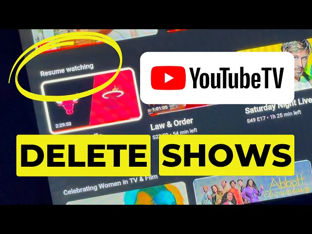 Video thumbnail for How to Delete Shows From YouTube TV's Resume Watching Section!