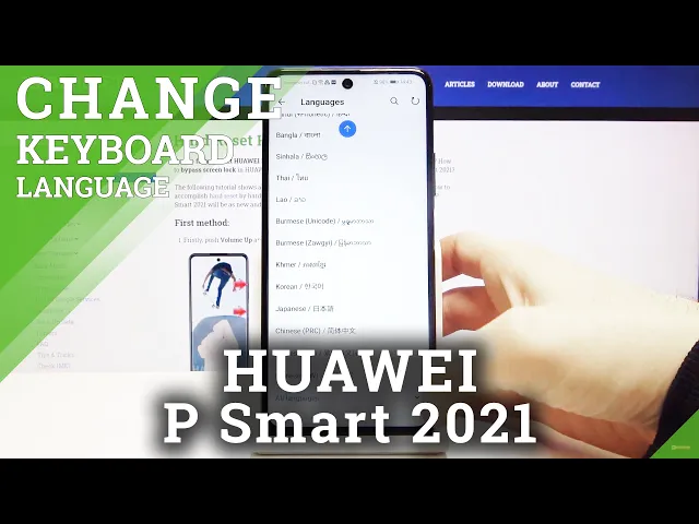 Video thumbnail for How to Change Keyboard Language on HUAWEI P Smart 2021 – Language List