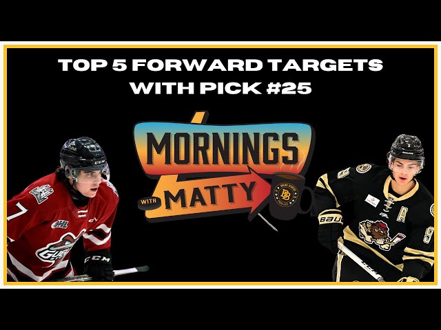 'Video thumbnail for Top 5 Forward Targets With Pick #25 For The Boston Bruins'
