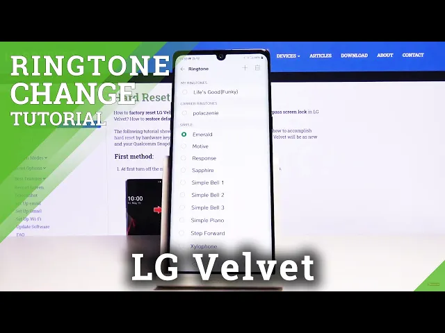 Video thumbnail for How to Change Ringtones on LG Velvet – Ringtone List