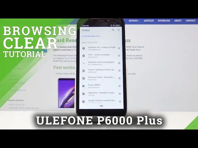 Video thumbnail for How to Delete Browser History in ULEFONE P6000 Plus - Clear Browser Data