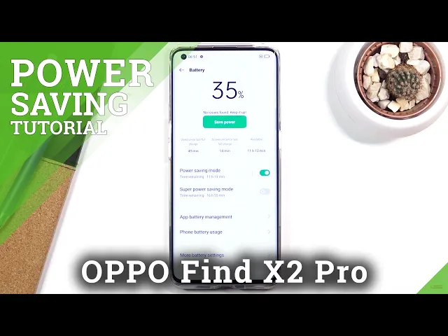 Video thumbnail for How to Enable Power Saving Mode in OPPO Find X2 – Activate Battery Saver