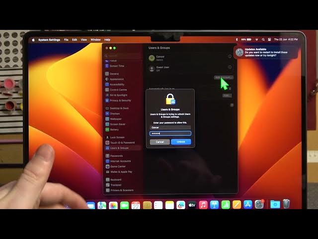 Video thumbnail for How To Create New Account On Macbook Air M2 2023