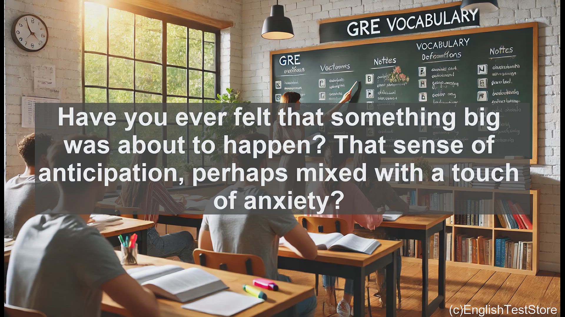'Video thumbnail for GRE Vocabulary Lesson: The Sense of Impending - Exploring a Powerful Word'