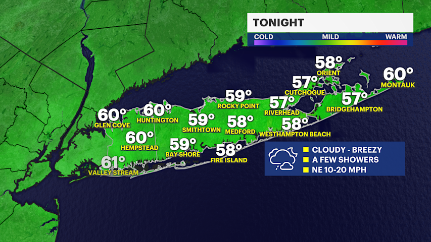 Video thumbnail for A few showers overnight; tracking a nearby nor'easter late-week